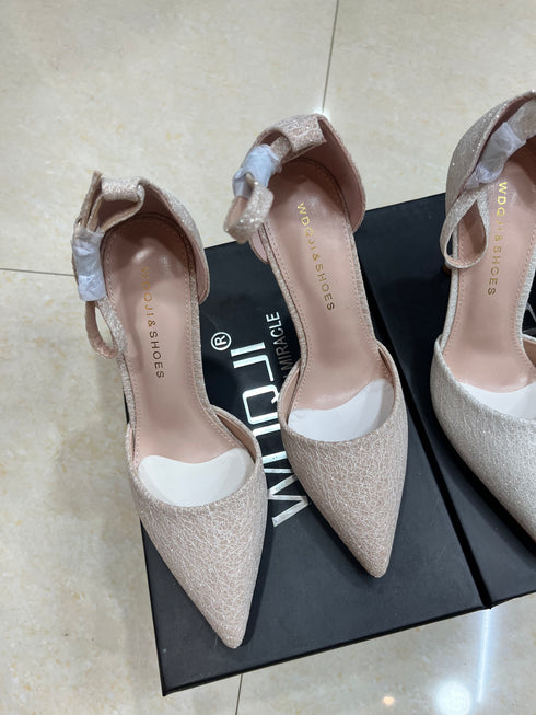 Luxury Shimmer Embellished Pointed Toe Stilettos